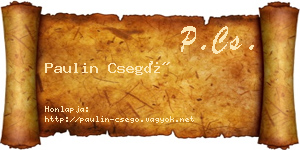 Paulin Csegő névjegykártya